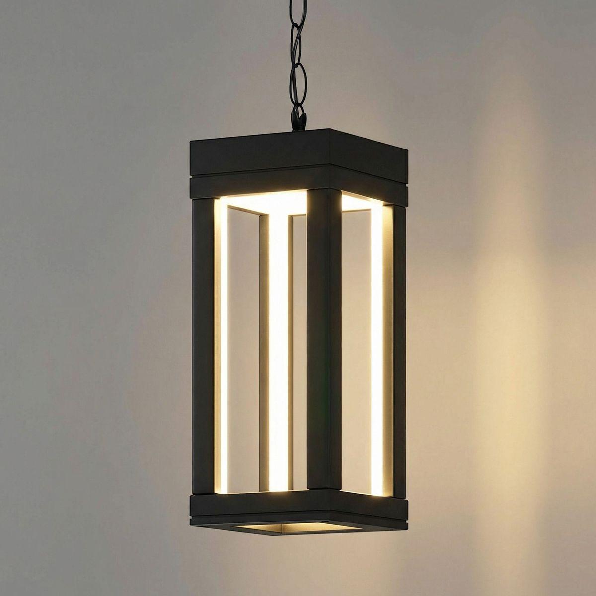 Уличное освещение Уличный подвесной светодиодный светильник Elektrostandard Frame 1528 TECHNO LED… черный металл