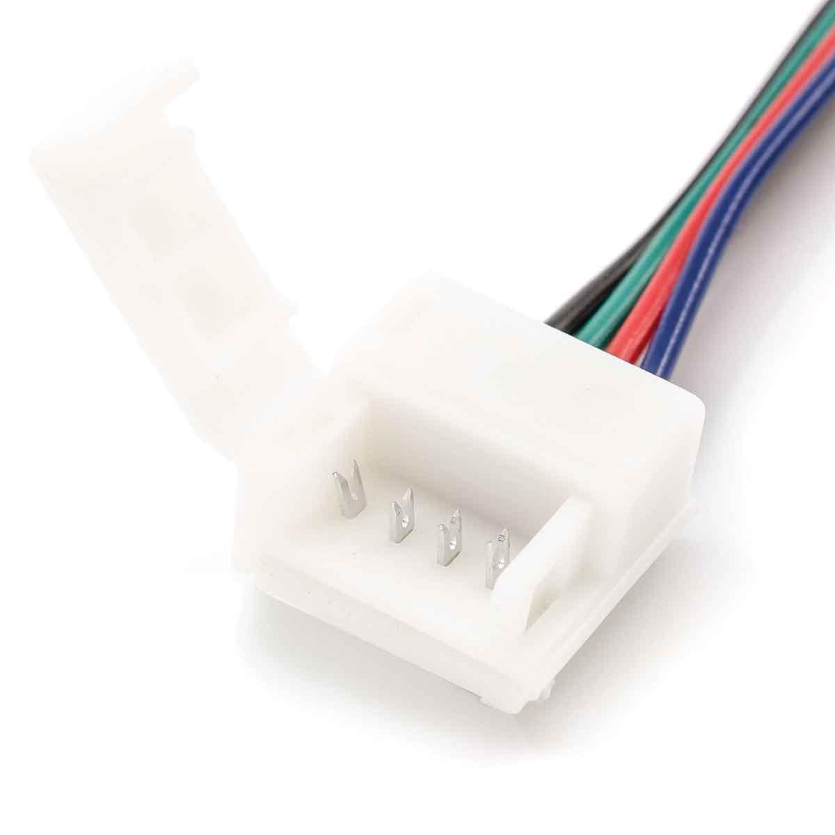 Светодиодные лент Коннектор для RGB светодиодной ленты 5050 Apeyron 12 (2 шт.) белый пластик