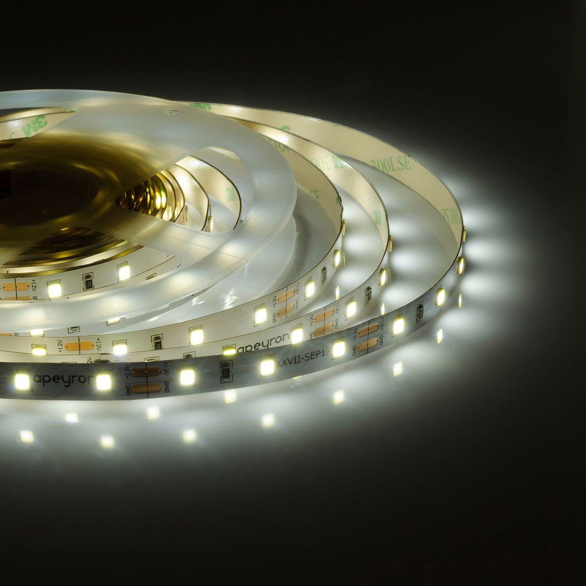 Светодиодные лент Светодиодная лента Apeyron m 60LED m 3528SMD холодный белый пластик