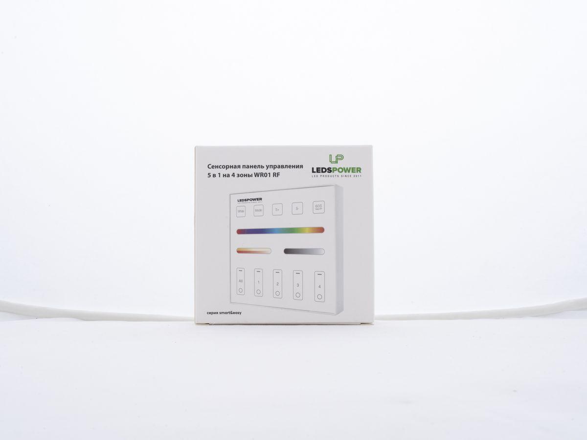 Светодиодные лент Сенсорная панель управления 1 на 4 зоны LEDS POWER WR01 RF белый пластик