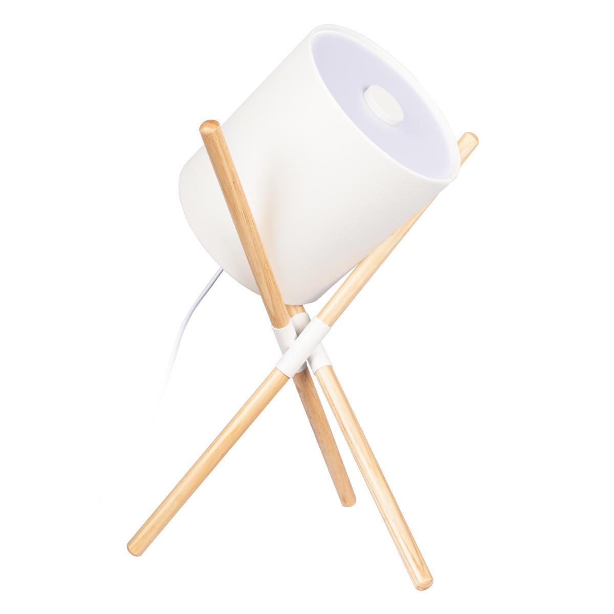 Настольная лампа Настольная лампа Loft IT Bobbin 10245T White в скандинавском стиле белый дерево / шпон