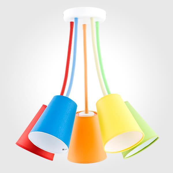 Подвесная люстра Светильник 2107 Wire Colour разноцветный пластик