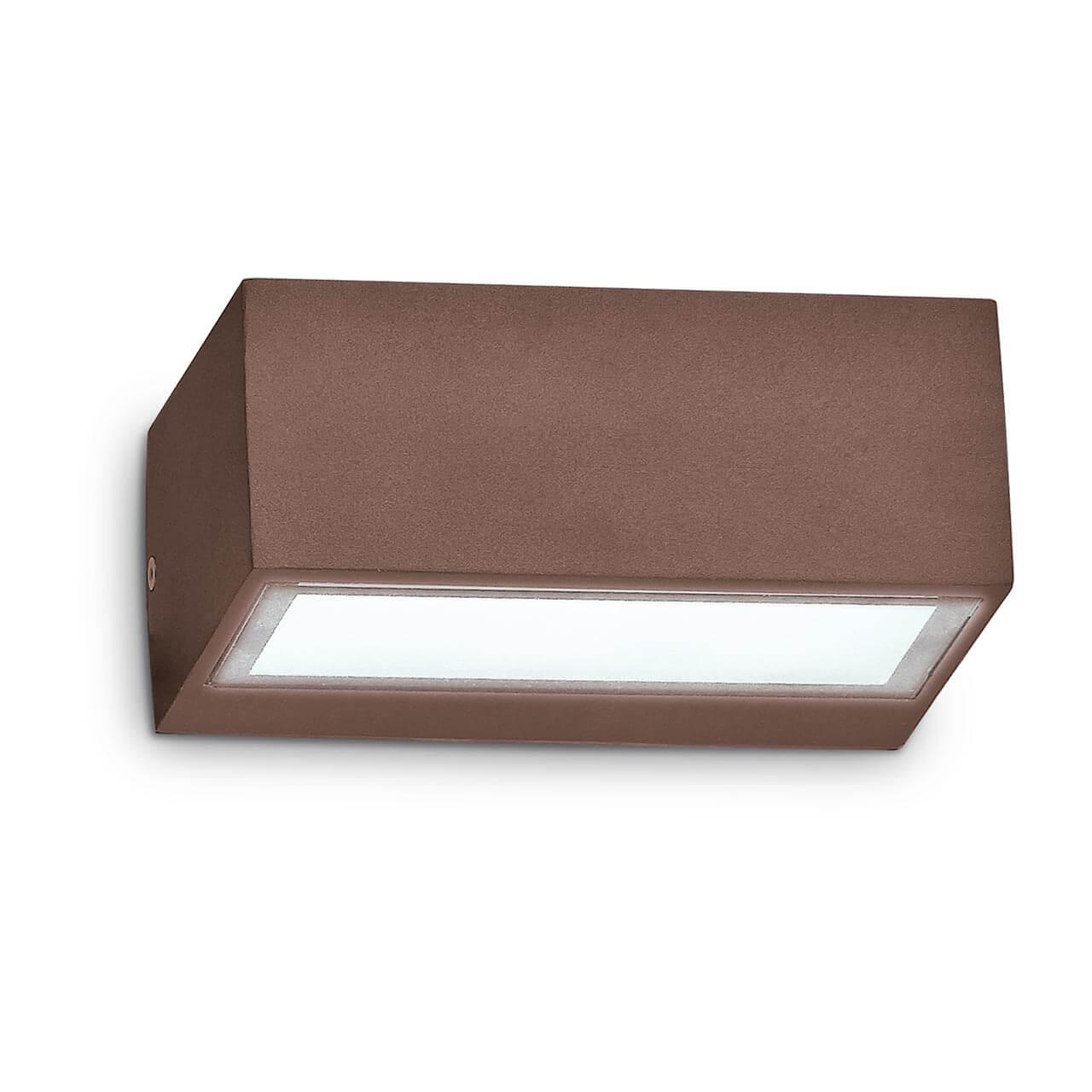 Уличное освещение Уличный настенный светильник Ideal Lux Twin Ap1 Big Coffee 213330 коричневый стекло