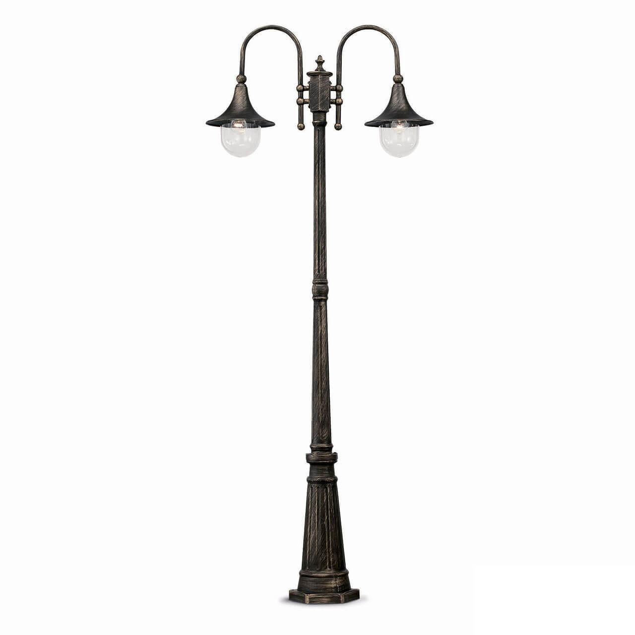 Уличное освещение Садово-парковый светильник Ideal Lux Cima Pt2 Nero Antico 024097 черный металл