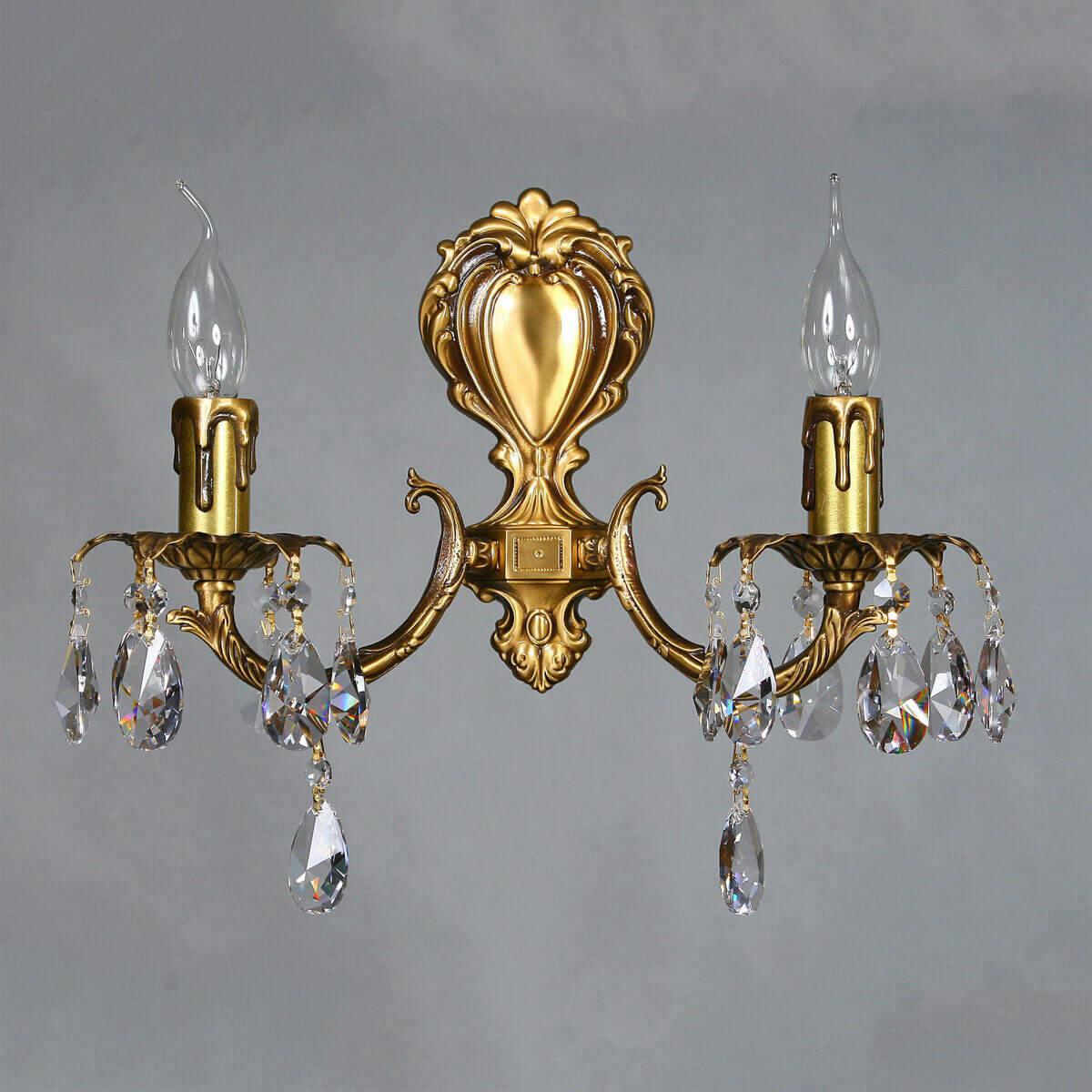 Бра с 2 плафонам Бра Benisa 2226 2 AB Tear Drop бронза металл