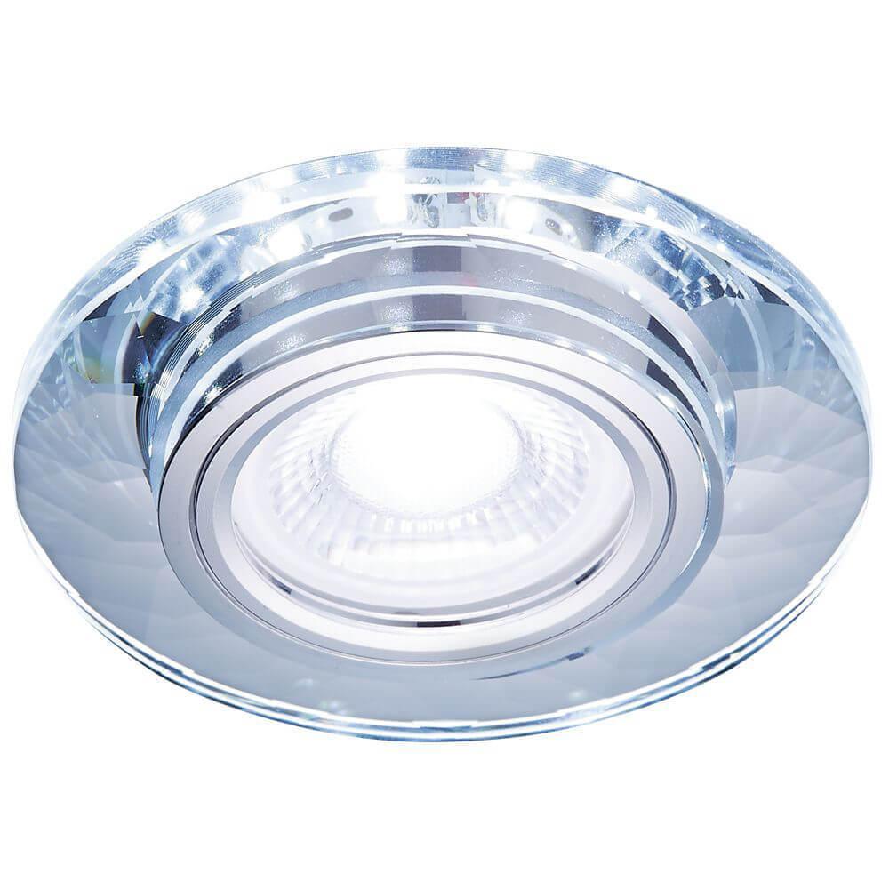 Светильник Встраиваемый светодиодный светильник Ambrella light S211 CL WH хром стекло
