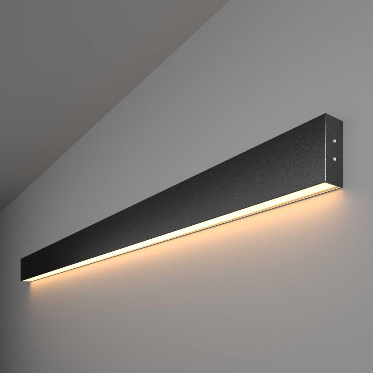 Настенные светильник Настенный светодиодный светильник Elektrostandard 8x128-3000-MSh черный пластик