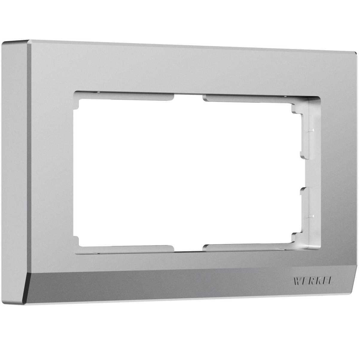 Электротовар Рамка Werkel Stark для двойной розетки серебро W0081865 4690389194986 серебро пластик