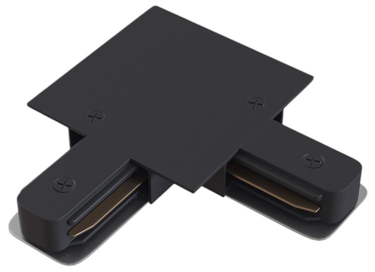 Трековые систем Коннектор L-образный Hesby Lighting Skylite для встраиваемого шинопровода 220В,… черный металл