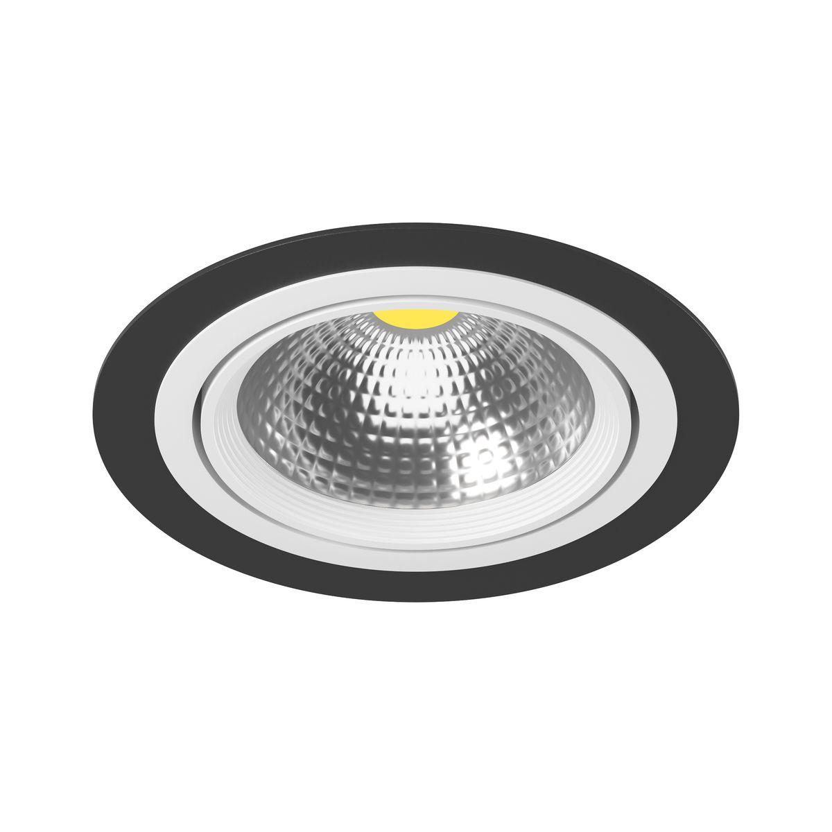 Светильник Комплект из светильника и рамки Lightstar Intero черный металл