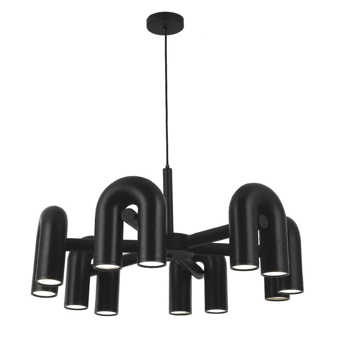 Подвесная люстра Подвесная светодиодная люстра Kink Light Канти 08465-6,19 черный металл
