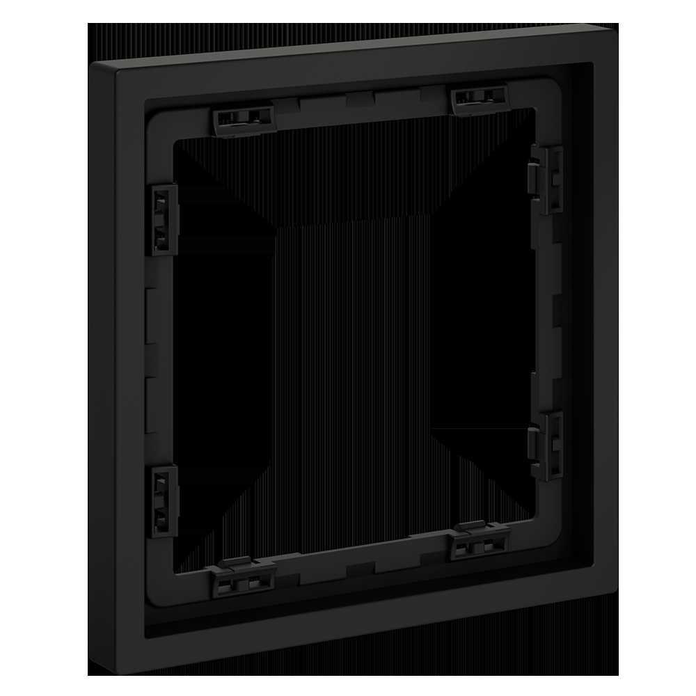 Электротовар Рамка пластиковая Voltum S70 на 1 пост, (черный матовый) VLS100108 черный пластик