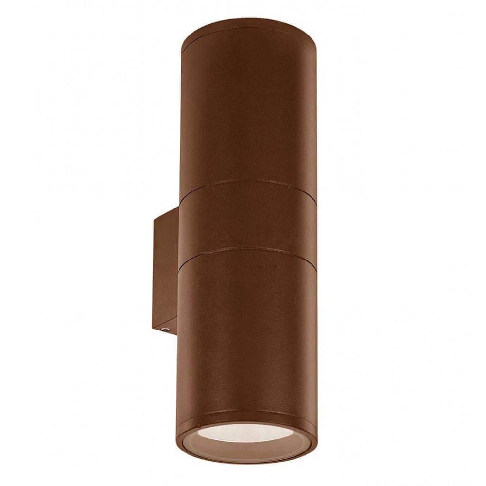Уличное освещение Уличный настенный светильник Ideal Lux Gun AP2 Small Coffee 163635 коричневый металл