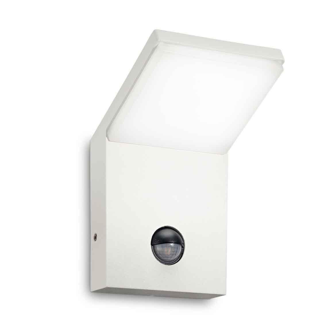 Уличное освещение Уличный настенный светодиодный светильник Ideal Lux Style Ap Sensor Bianco 4000K… белый пластик