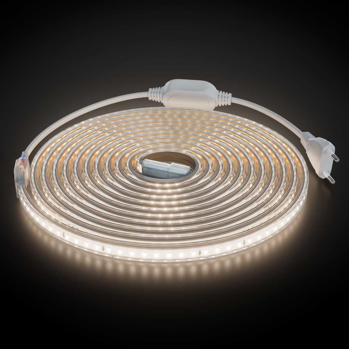 Светодиодные лент Комплект светодиодной влагозащищенной ленты OGM m 120LED m 2835SMD белый 5M белый