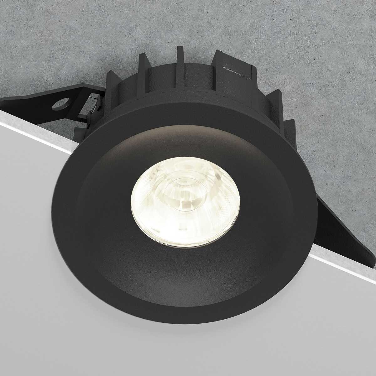 Офисное освещение Встраиваемый светодиодный светильник Elektrostandard Combi 25069 / LED a069008 черный металл