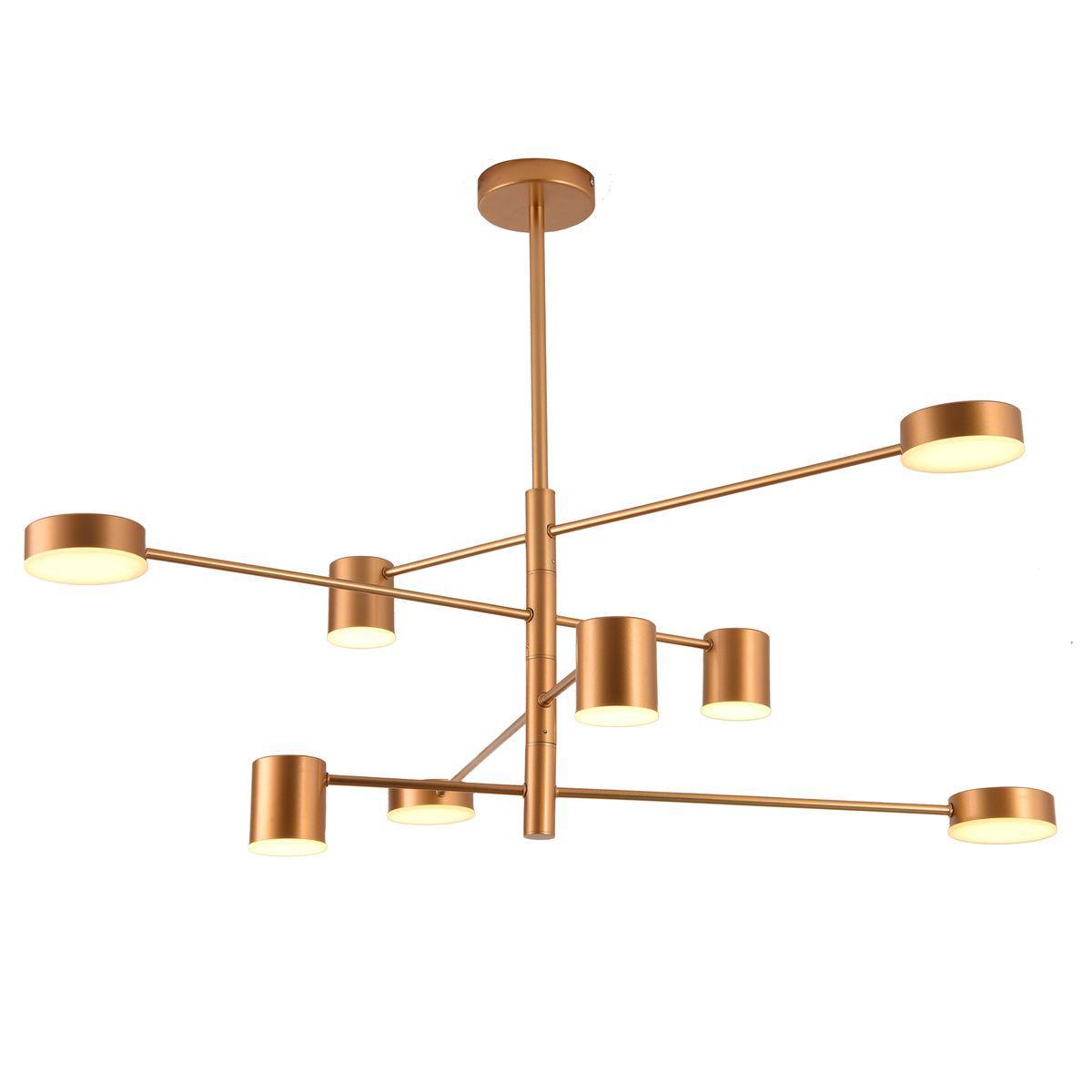 Люстры на штанге Подвесная светодиодная люстра Kink Light Мекли 07650-8,33() золото металл