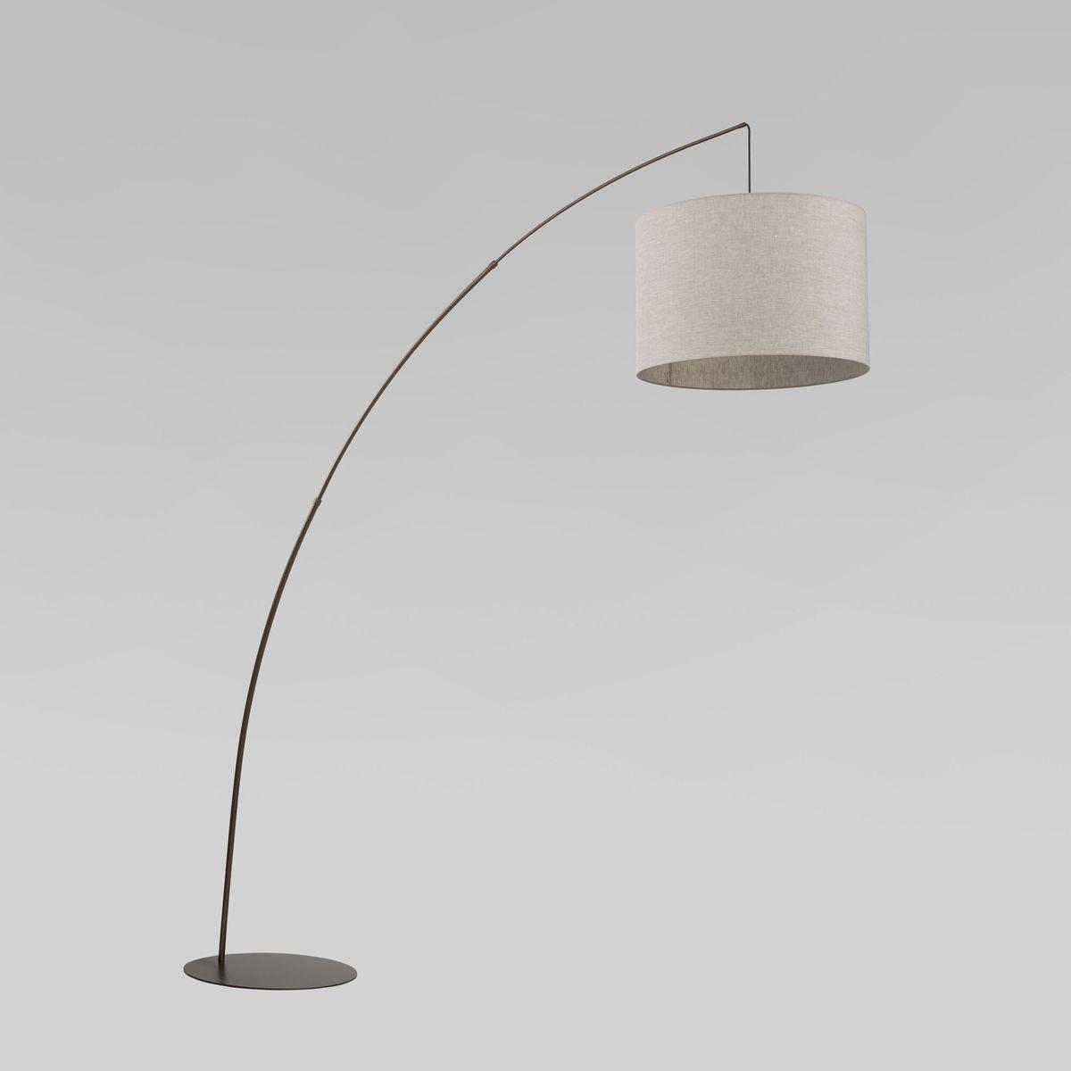 Изогнутые торшер Торшер TK Lighting бежевый металл