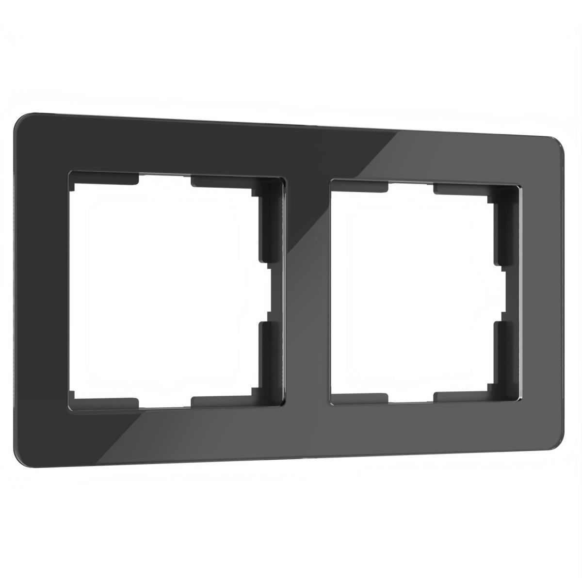 Электротовар Рамка Werkel Acrylic на 2 поста черный W0022708 4690389184857 черный