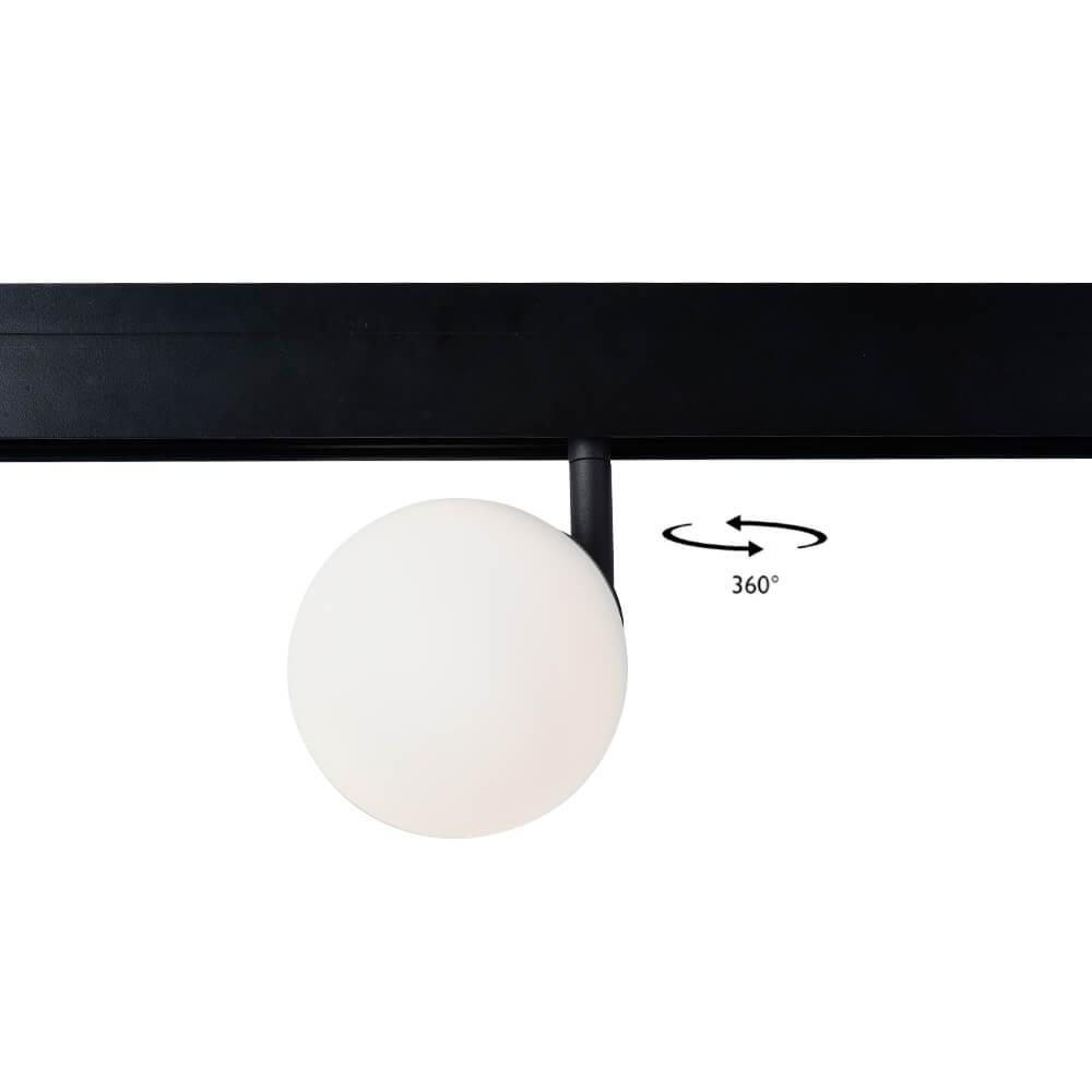 Трековые светильник Трековый светодиодный светильник Crystal Lux CLT 0.33 015 BL белый стекло