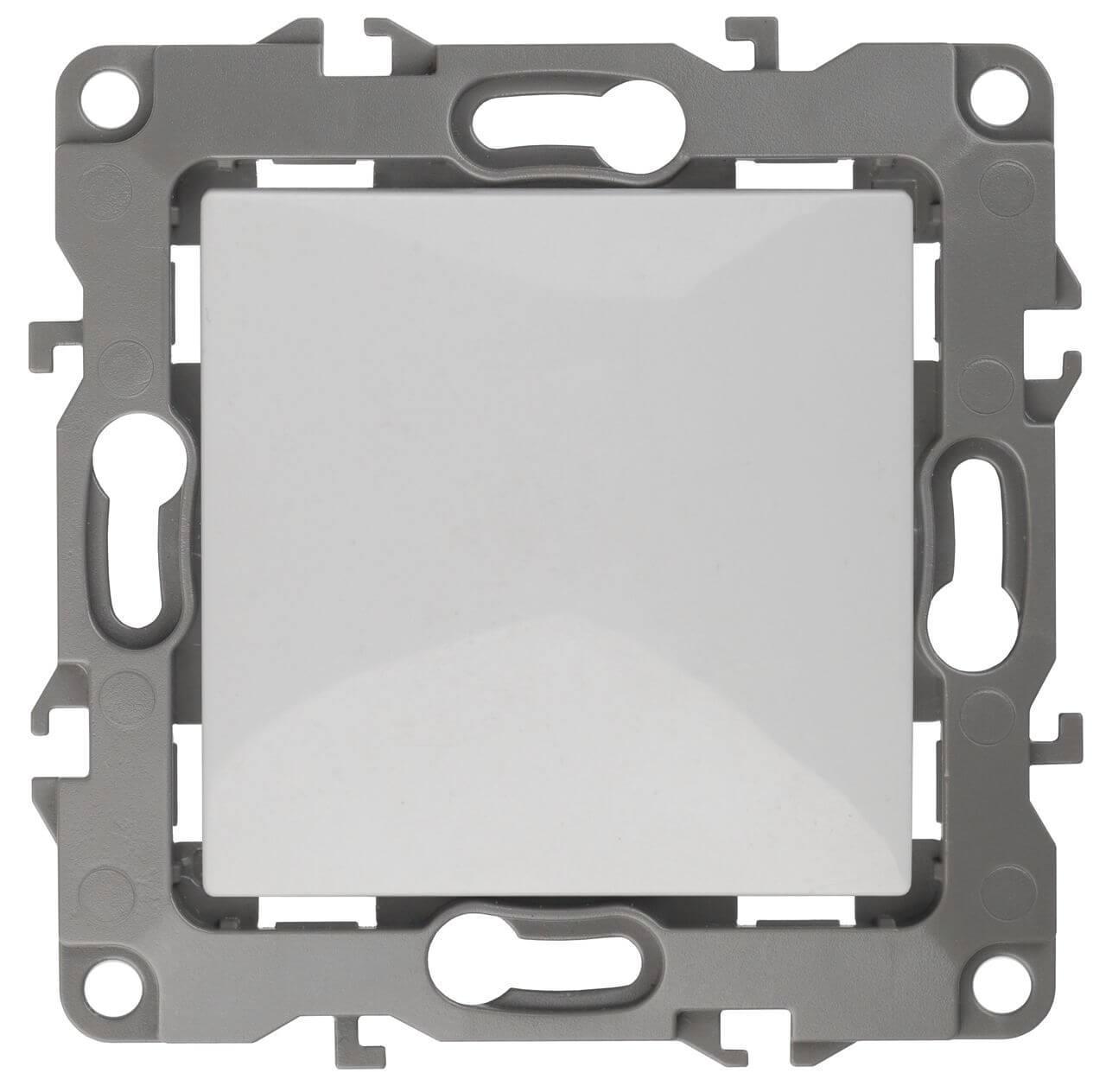 Электротовар Выключатель одноклавишный ЭРА 12 10AX 250V 12-1101-01 Б0014621 белый пластик