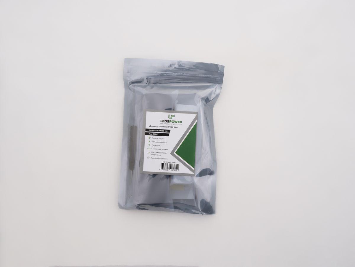 Светодиодные лент Диммер LEDS POWER Nano RF 15A Black белый пластик