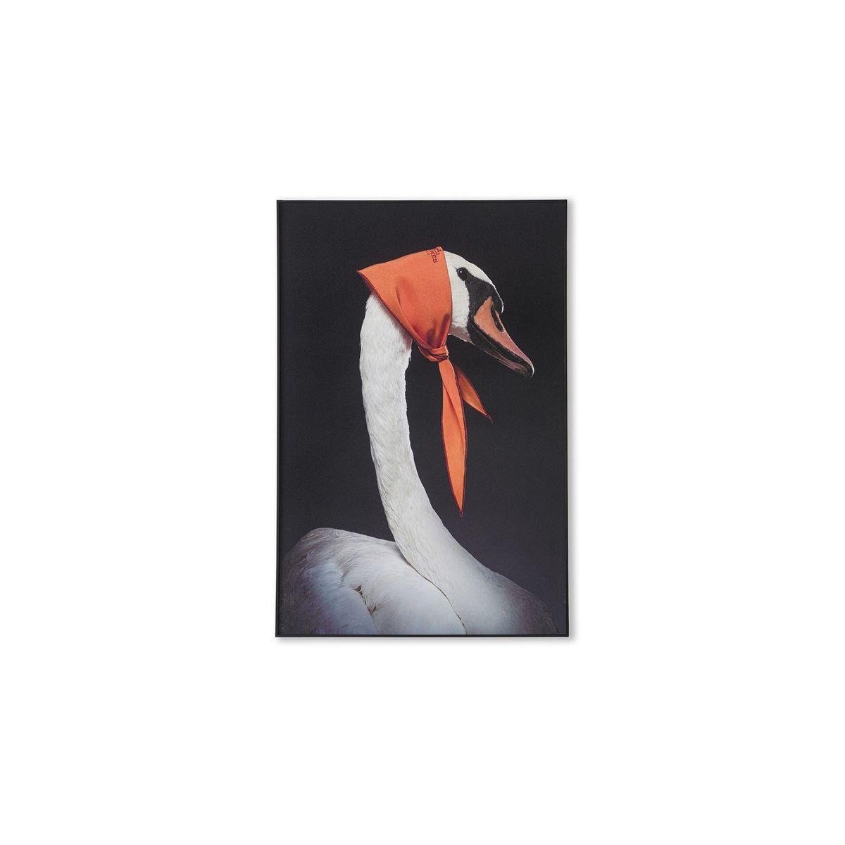 Предметы интерьера Картина Lumina Deco FP Hermes Swan 50-70 черный мдф / лдсп