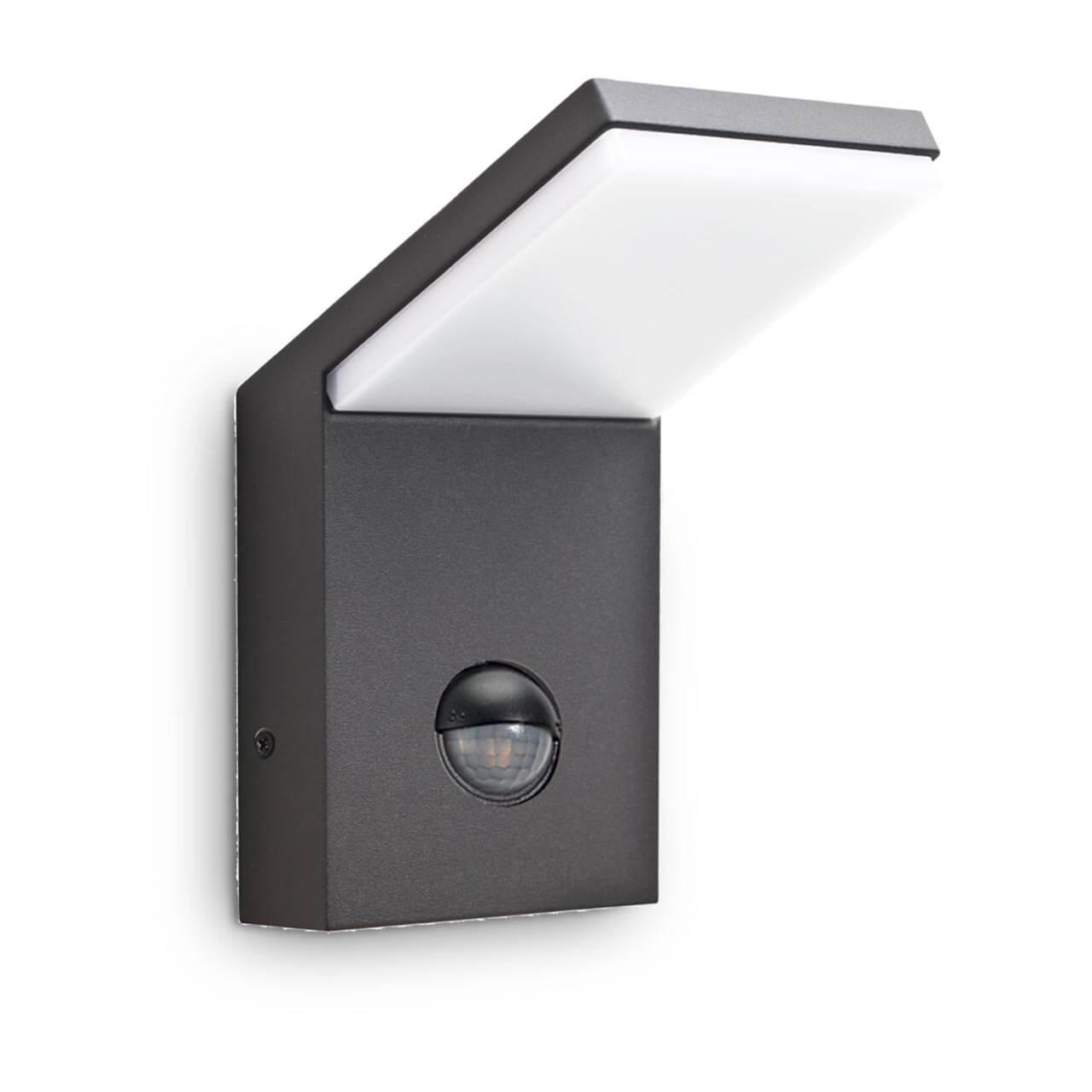 Уличное освещение Уличный настенный светодиодный светильник Ideal Lux Style AP Sensor Antracite 3000K… серый пластик