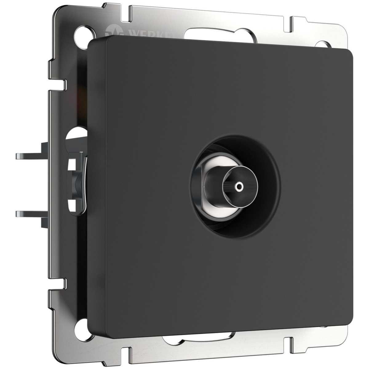 Электротовар ТВ-розетка оконечная Werkel черный матовый W1183008 4690389157028 черный пластик