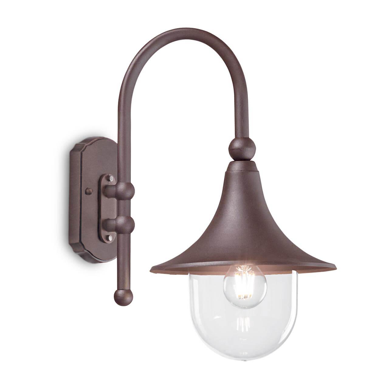 Уличное освещение Уличный настенный светильник Ideal Lux Cima AP1 Coffee 246826 коричневый пластик