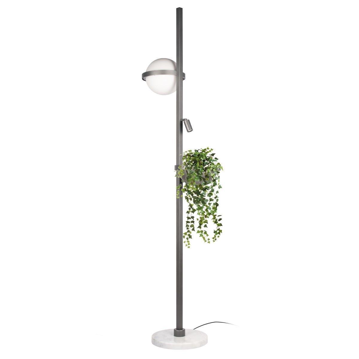 Торшеры с 1 плафоном Торшер Jardin 10121 F Dark grey серый стекло