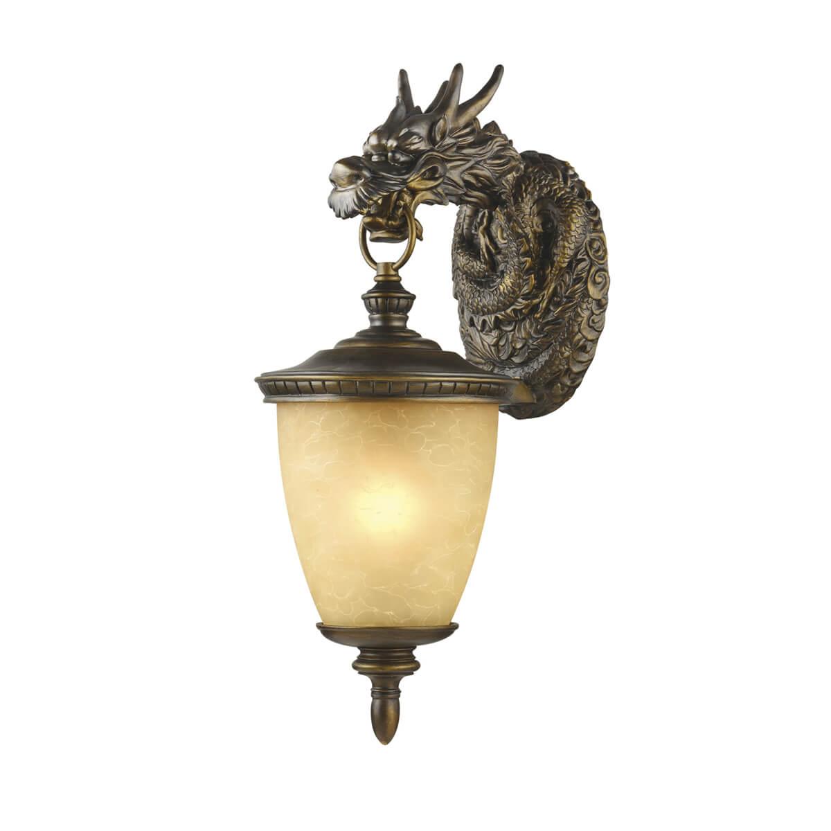 Уличное освещение Уличный настенный светильник Favourite Dragon 1716-1W бежевый стекло