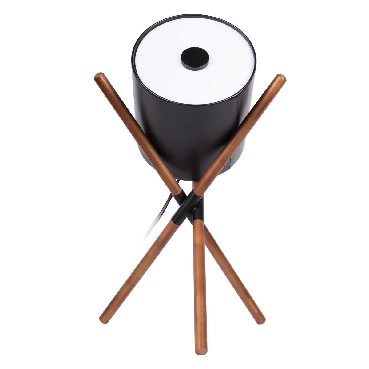 Настольная лампа Настольная лампа Loft IT Bobbin 10245T Black в скандинавском стиле черный дерево / шпон