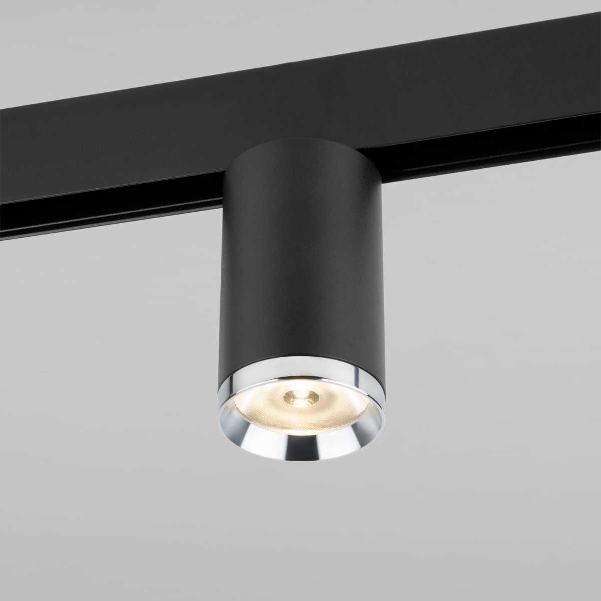 Трековые светильник Трековый светодиодный светильник Elektrostandard Slim Magnetic 85506 01 черный пластик