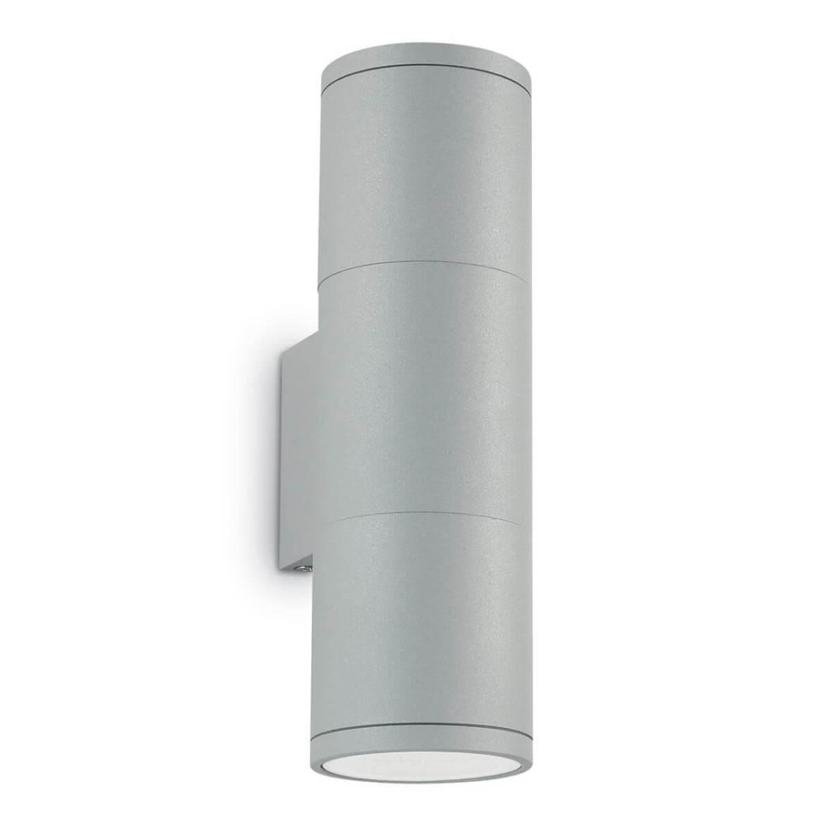 Уличное освещение Уличный настенный светильник Ideal Lux Gun AP2 Small Grigio 163628 серый металл