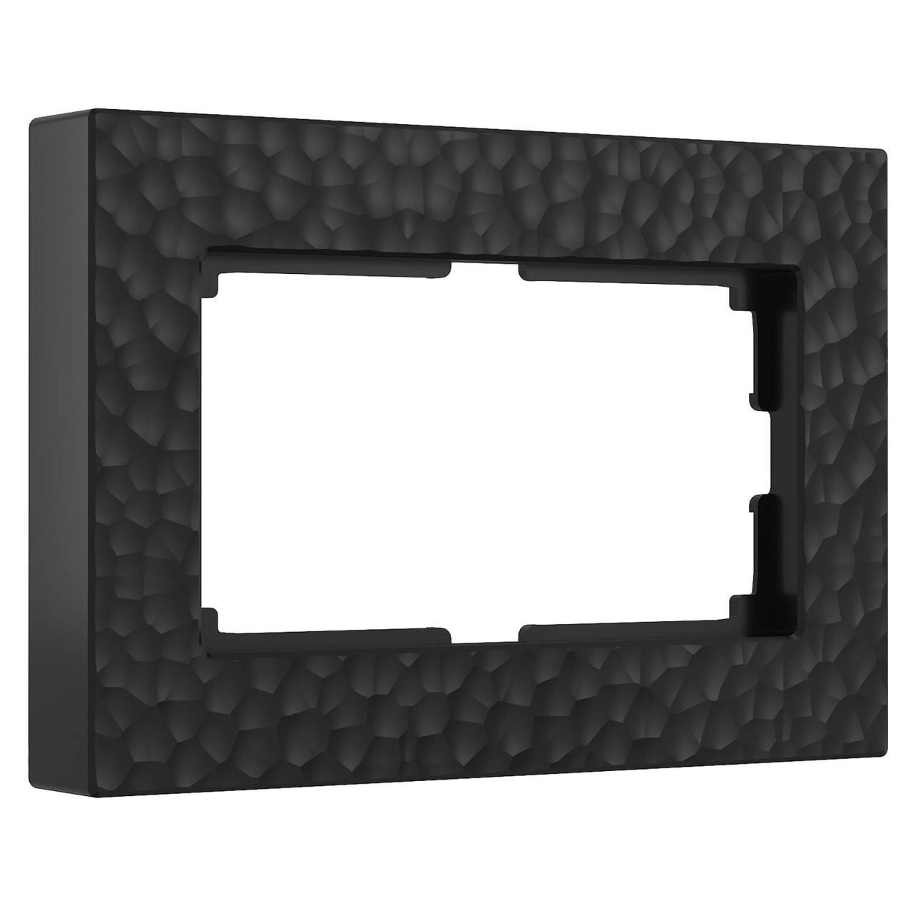 Электротовар Рамка Werkel Hammer для двойной розетки черный W0082408 4690389163654 черный пластик