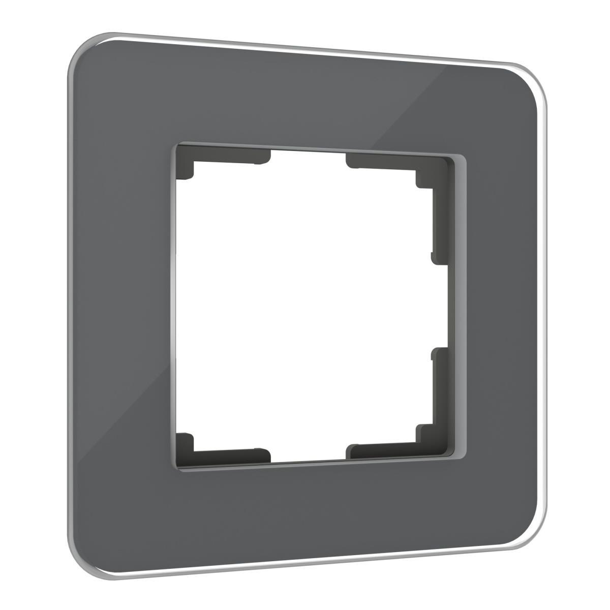 Электротовар Рамка Werkel Elite на 1 пост графит W0012440 4690389180675 серый стекло