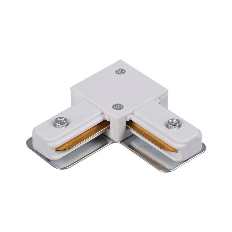 Трековые систем Коннектор L-образный Reluce RL 06038 corner connector WT белый металл
