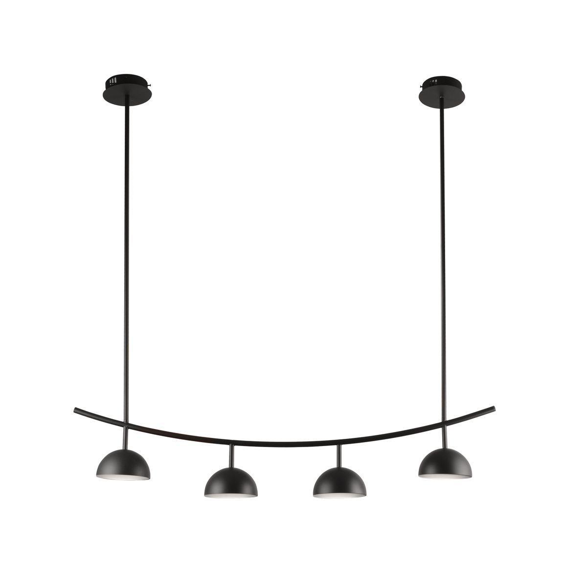 Люстры на штанге Подвесная светодиодная люстра Kink Light Стиви 07652-4,19 черный металл