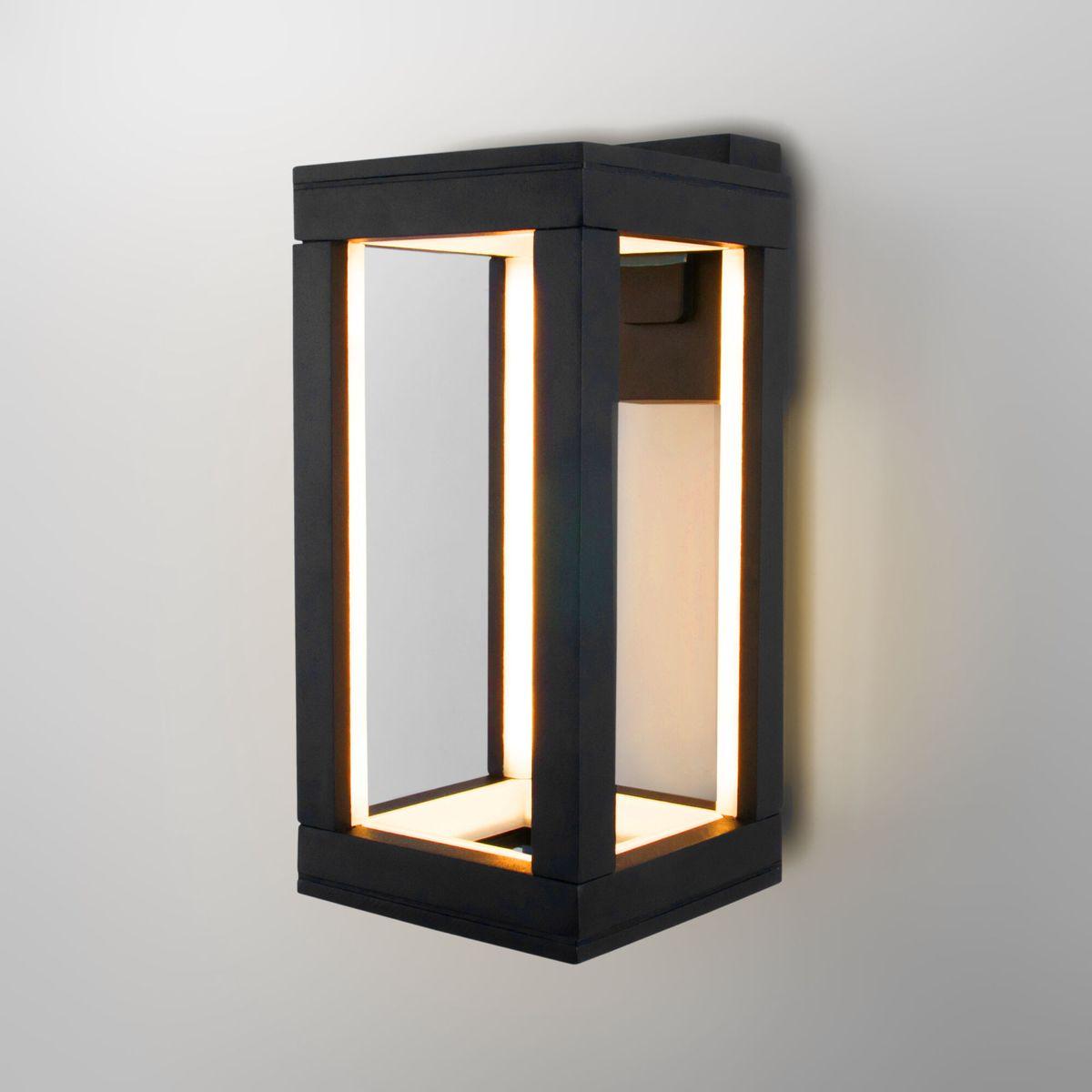 Уличное освещение Уличный настенный светодиодный светильник Elektrostandard Frame 1527 TECHNO LED… черный металл
