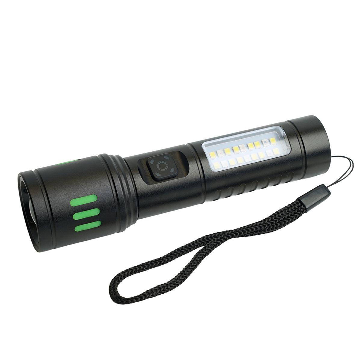 Уличное освещение Фонарь ручной Feron TH2411 с аккумулятором TYPE-C ZOOM 51619 черный металл