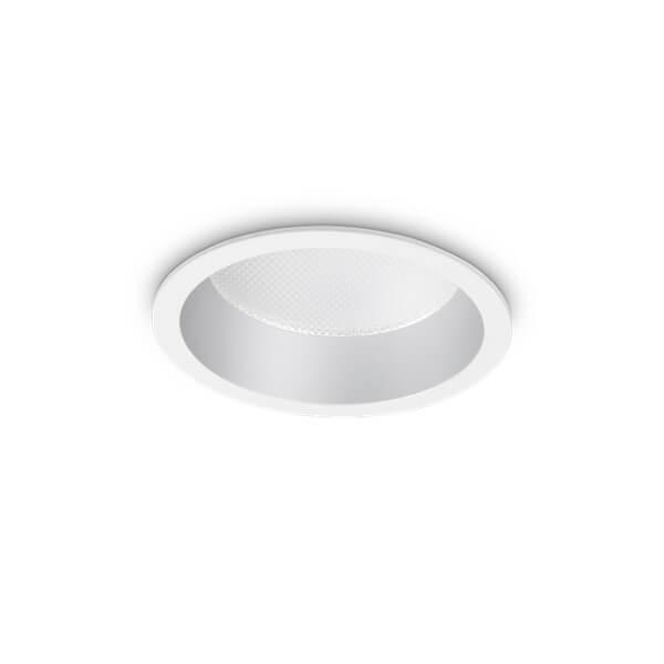 Офисное освещение Встраиваемый светодиодный светильник Ideal Lux Deep 10W 4000K 249025 белый металл