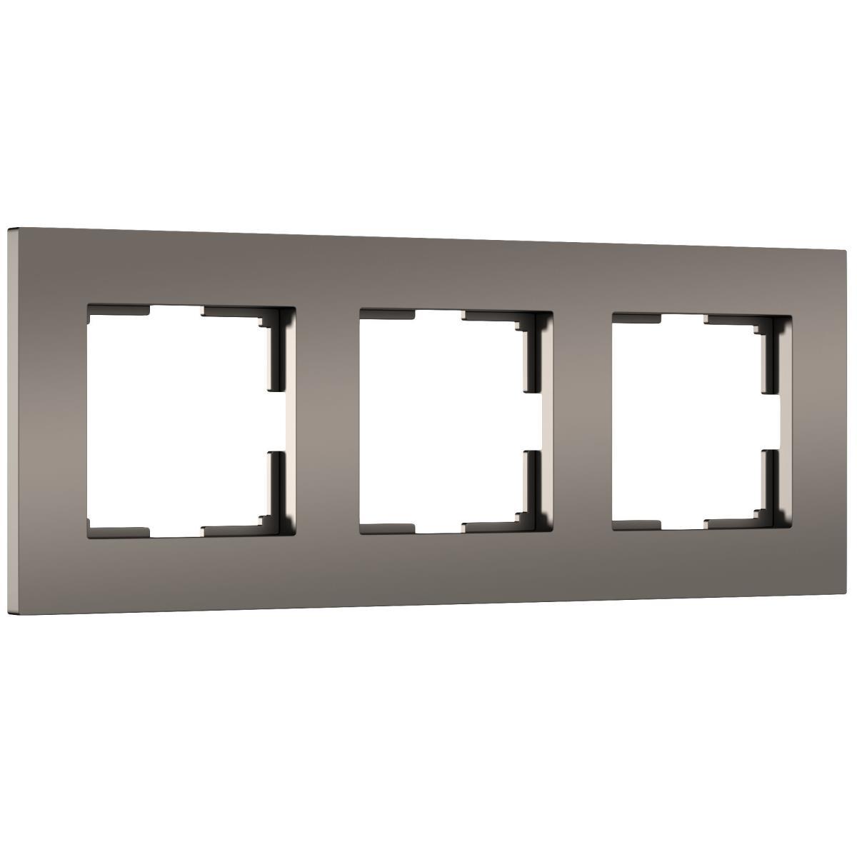 Электротовар Рамка Werkel Slab на 3 поста бронза матовый W0032963 4690389193453 бронза пластик