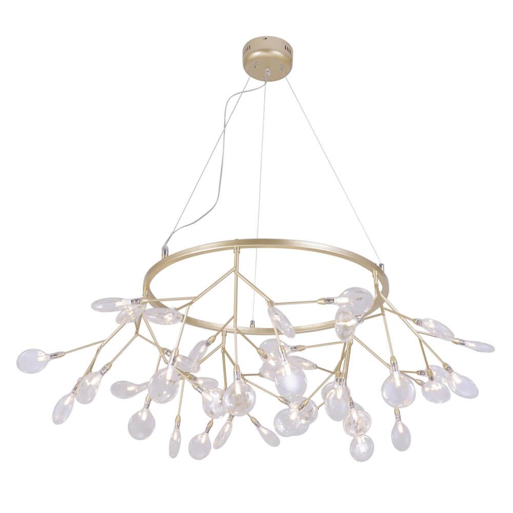 Подвесная люстра Люстра Evita SP45 D Gold Transparent золото стекло