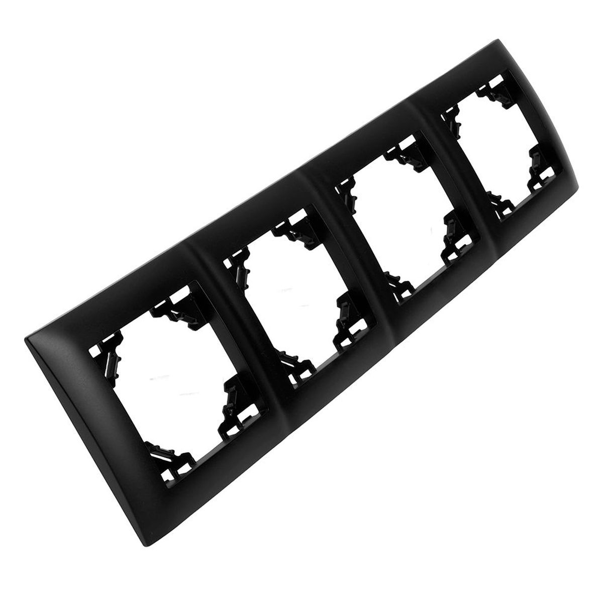 Электротовар Рамка 4-постовая Stekker Эрна Элегант черный PFR00-9014-03 49664 черный abs-пластик — фото 5