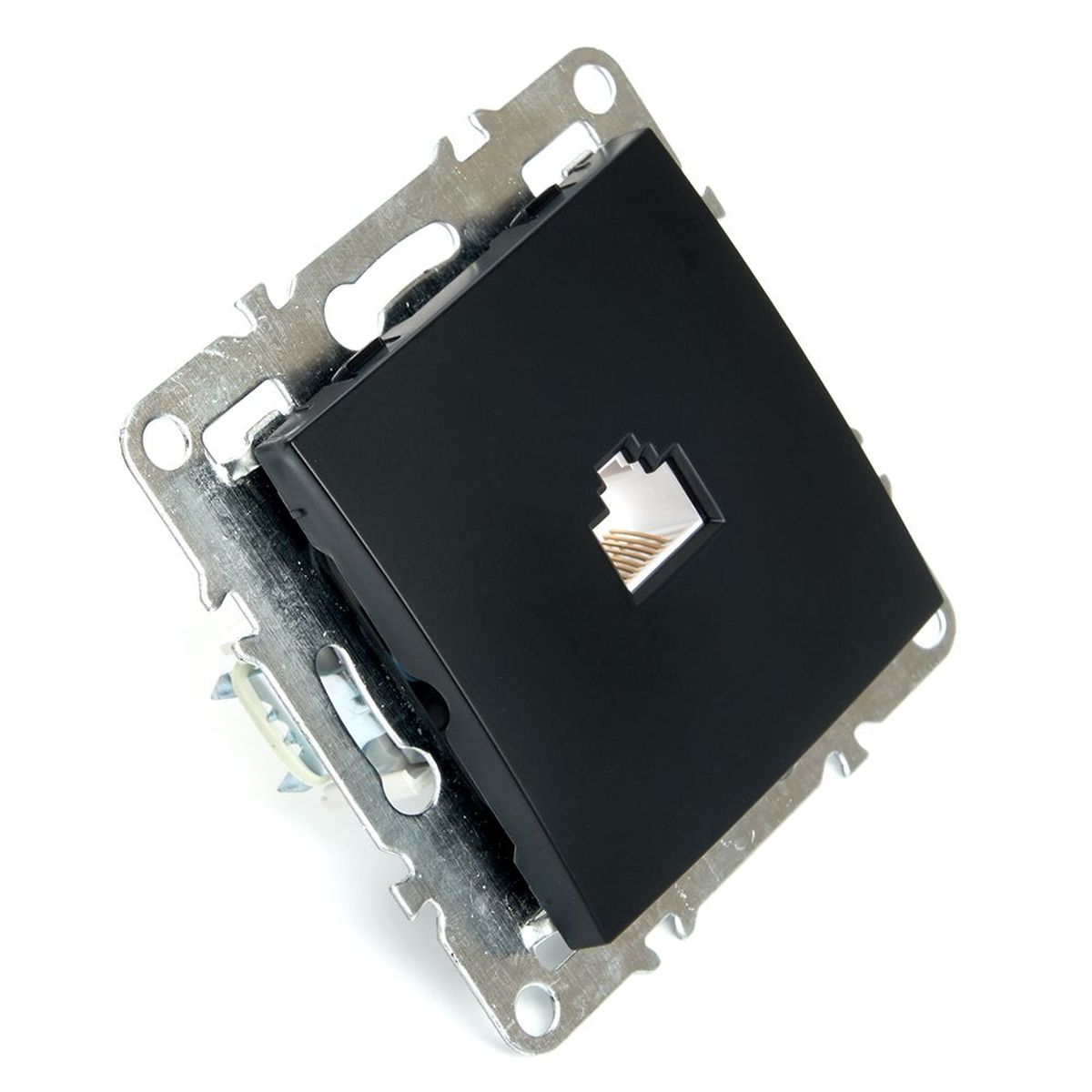Электротовар Розетка компьютерная RJ-45 Stekker Эрна черный PST00-9107-03 49151 черный abs-пластик / латунь — фото 6