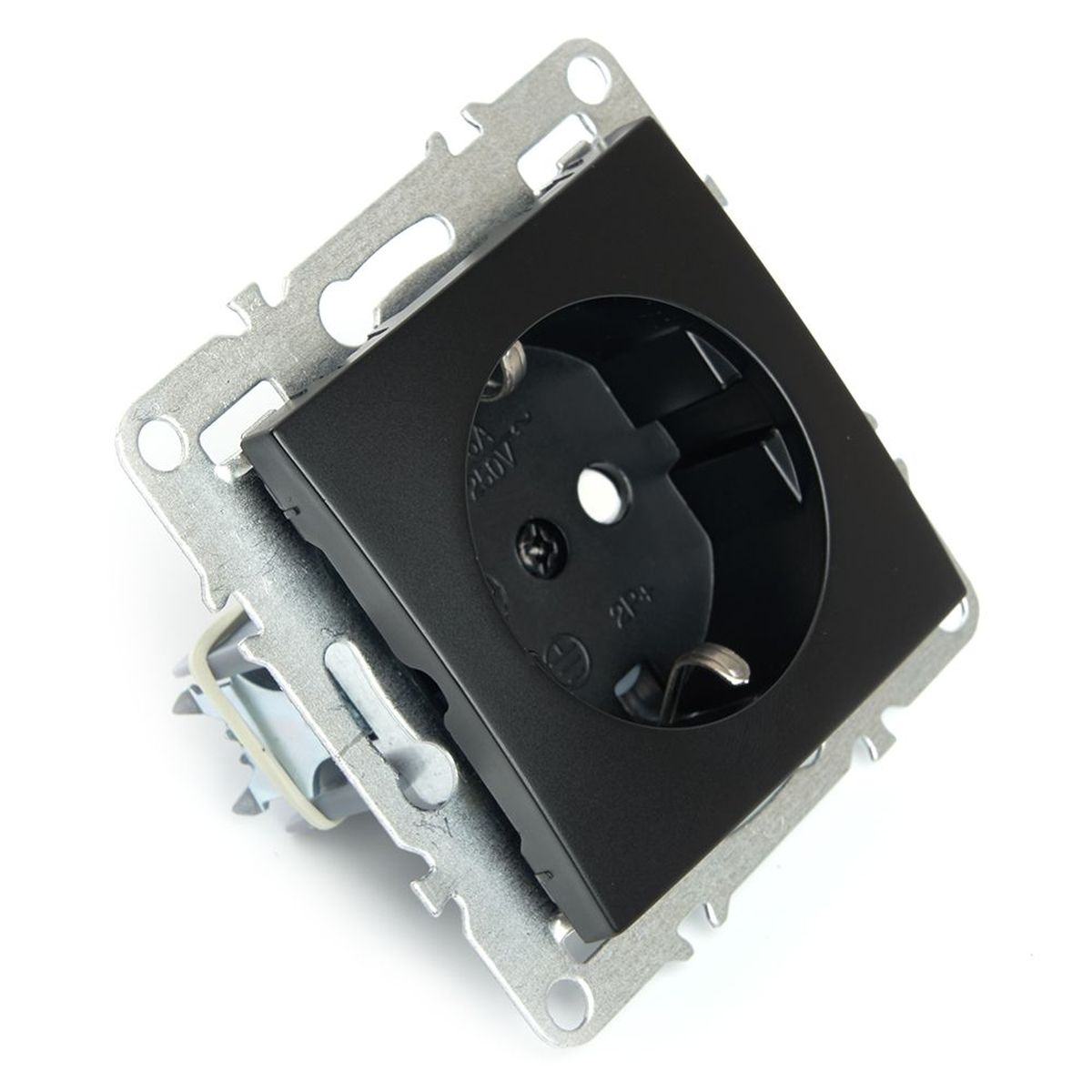 Электротовар Розетка 2P+E Stekker Эрна черный PST16-9110-03 49154 черный abs-пластик / латунь — фото 5