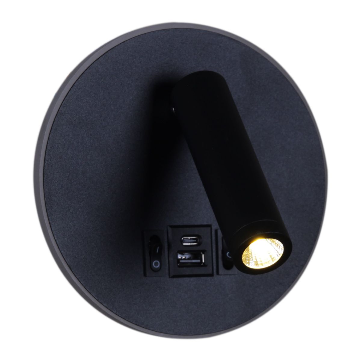 Настенные светильник Настенный светодиодный светильник Reluce 86203-9.2-001KT +USB BK, Черный черный металлические / металл — фото 6