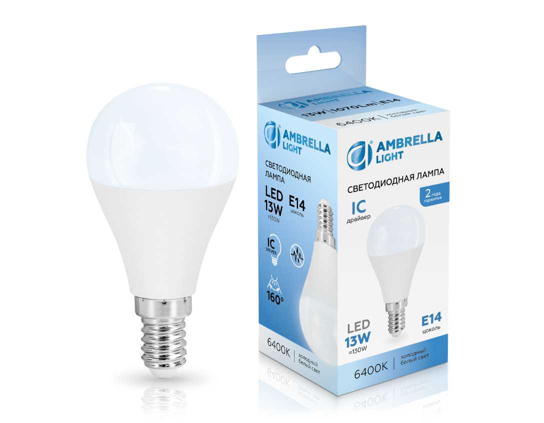 Лампочк Лампа светодиодная Шар P45 Ambrella light Bulding — фото 2