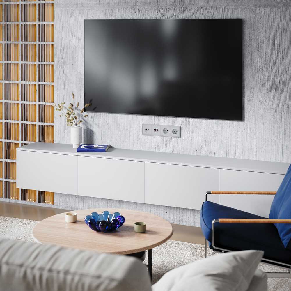 Электротовар Накладка для розетки TV+RJ45 кат. 6, S70 (серый) Voltum VLS002716 серый поликарбонат — фото 5